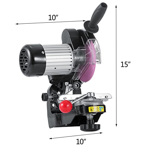 VEVOR Electric Chainsaw Sharpener, 230W Professional Multi-Angle Adjustable Chain Grinder 3000RPM, Electric Chainsaw Blade Sharpener for 1/4