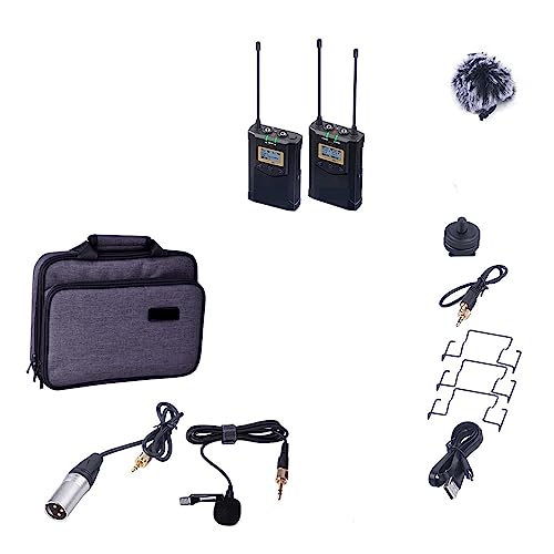 マコト ワイヤレス マイク CVM-WM100 Plus 48 チャンネル プロフェッショナル UHF デュアル ワイヤレス ラペル マイク(WM100 PLUS(C))