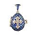 Produktbild Fabergé-Stil Ei Anhänger/Charm mit Kreuz und Engel 2 cm blau #YF22-45-11
