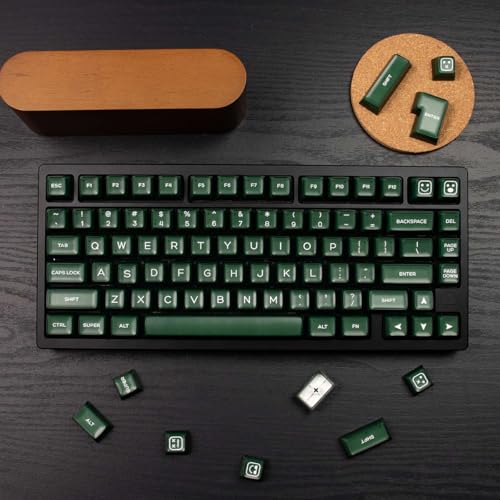 Image of 142 Keys SA Profile PBT Doubleshot Keycaps Green Translucent Keycap Set Fit for 61 /64 /87 /104 /108 Cherry Mx Switches ISO ANSI Mechanical Keyboard