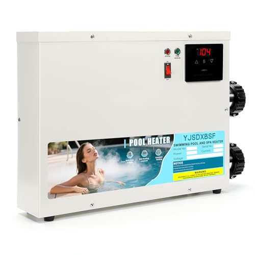 Pool Heater 5.5KW 220V, Electric Pool Heater for Inground & Above Ground Pools,Thermostat with Touchscreeen for Bathtubs and Above Ground in-Ground Pools SPA