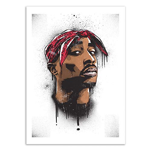 WALL EDITIONS Art-Poster - Tupac - Bokkaboom - Format : 50 x 70 cm