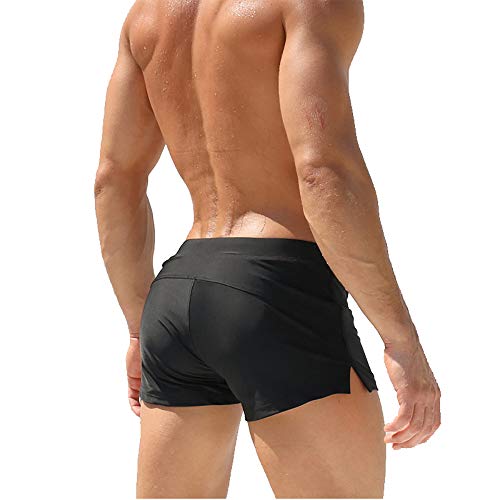 TONLEN Mens Swimwear Short Swim Trunks with Zipper Pocket2