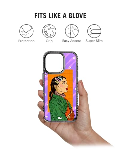 Image of DailyObjects Girl Power Babe Stride 2.0 Magnetic Case Cover Compatible with iPhone 16 Pro Max | Wireless Charging Slim Back Cover | 2 Layer Edge Protection & Shockproof