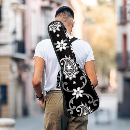 JRHEJTHH Housse imperméable durable pour ukulélé avec épaules réglables pour ukulélé de 53,3 cm, 58,4 cm, 61 cm, rembourrage épais, motifs texturés élégants – Noir, Multicolore., - Les Beatles, Paul McCartney, John Lennon, RIngo Starr, George Harrison JRHEJTHH Housse imperméable durable pour ukulélé avec épaules réglables pour ukulélé de 53,3 cm, 58,4 cm, 61 cm, rembourrage épais, motifs texturés élégants – Noir, Multicolore., – Image 6