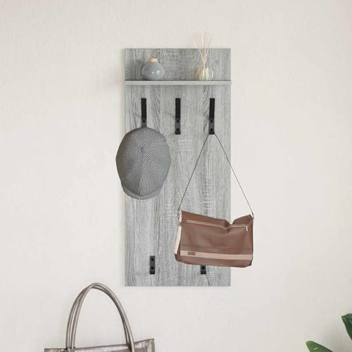 Table de chevet murale étagère suspendue grise meuble de rangement 40cm - 5