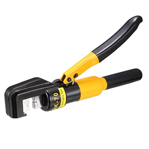 Sourcingmap 6 Ton Hydraulic Wire Cable Lug Terminal Crimpers Crimping Tool 8 Dies YQK-70, Yellow, 6 Ton with 8 Dies,YQK-70 - Image 2