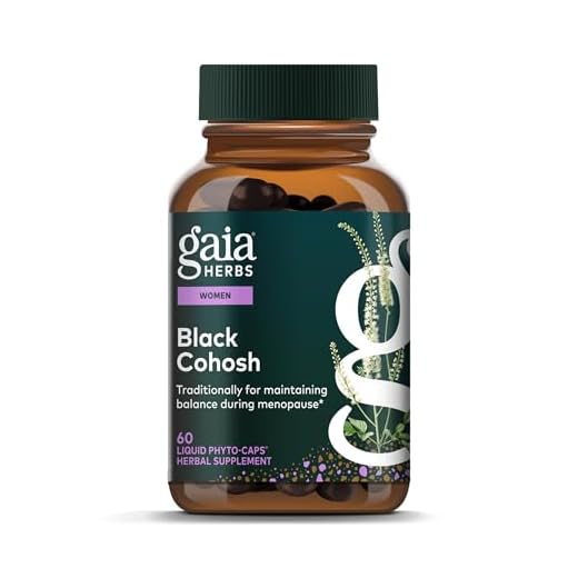 Gaia Herbs Black Cohosh - Menopause Support Supplement to Help Maintain Hormone Balance and Health for Women - with Organic Black Cohosh - 60 Vegan Liquid Phyto-Capsules (30-Day Supply)