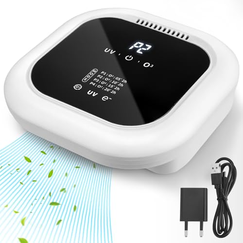 Generador De Ozono Purificador De Aire,Diseño Recargable 5000Mah,Con Esterilización Uv & Purificación De Aromaterapia,4 Modos,Diseño Silencioso,Ionizador De Aire Para Baño,Cocina,Automóvil,Pet