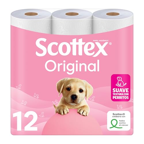 Scottex Papel Higiénico Original P12 con 2 capas proporciona el equilibrio adecuado de suavidad y resistencia