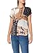Produktbild Gerry Weber Damen Shirt mit Patchmuster Kurzarm, überschnittene Schultern Shirt T-Shirt 1/2 Arm Shirt Gemustert Braun/Lila/Pink Druck 44