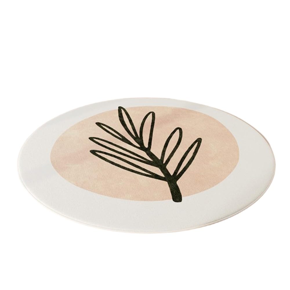 Grand tapis circulaire lavable décoration nordique moderne pour la maison