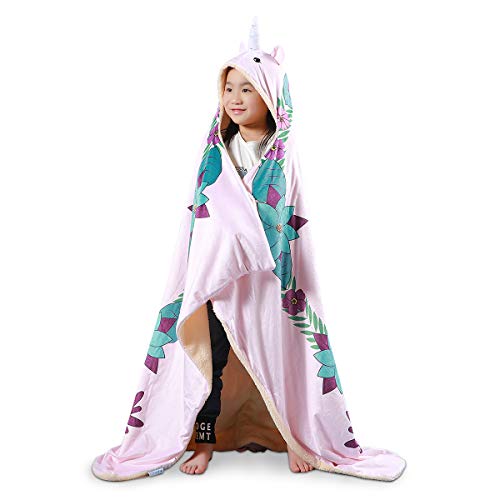 FamFun Baby Unicorn Blanket for Kids - Throw Blankets Wrap with Hood
