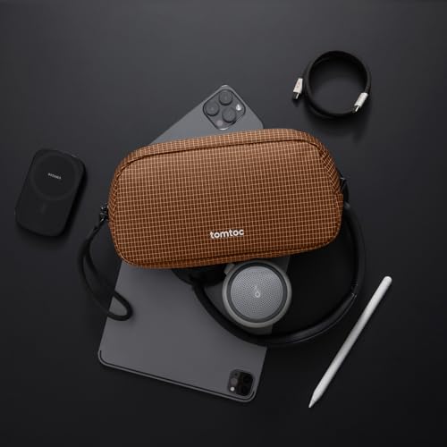 Image of tomtoc Electronics Organizer Travel Case Performance, Water Resistant Bag Cable Tech Pouch Accessories, Carry Storage for Cord, Phone, Cables, Airpods, USB Flash Drive, Daily Items