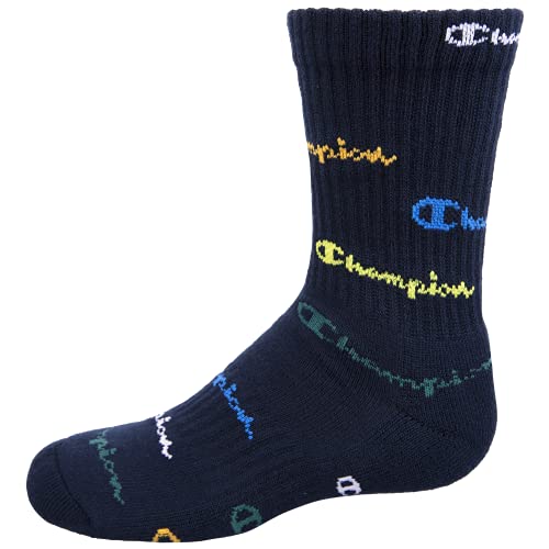 Image of Champion Kids' Kids' 6-pack Crew Socks With Color and Size Options