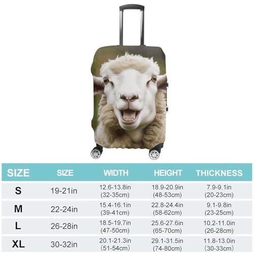 Funny Naughty Sheep Tongue Cute Animal Printed Luggage Cover Protector, Fits 18-32 Inch Luggage2