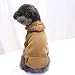 Tonsee Haustier Hundepullover kleine Hunde Mittlerer Hund Kapuzenpullis Hundepullover Hoodie Hunde Pullis Welpen Jacke Hunde Klamotten Warmer Wintermantel Haustier Kleidung Fleece Sweater (Braun, S)
