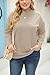 Women's Plus Size Tops Long Sleeve Crew Neck Oversized T Shirts Loose Casual Tunics Khaki