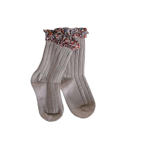 Ruffle socks 1-7Y Children Cotton Socks With Lace Girls Sock Floral Ruffle Toddlers Girls Ankle Sock 2pcs