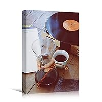 Canvas Wall Art Coffee Preparation Coffee Drinks Kitchen Multicolor Photography Rustic Urban - 12x18 inches