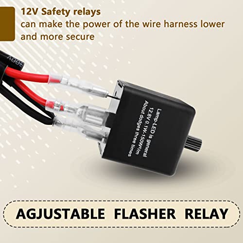 Rocker Switch Turn Signals Street Legal Kit Universal Utv Rocker Switch Turn Signal Kit Atv Utv Side By Side Turn Signal Light Flasher Relay Wire Harness For Arctic Cat Wild Cat #TOP4