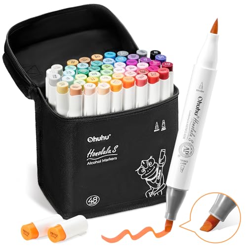 Ohuhu Alcohol Markers Brush and Soft Chisel: AP...
