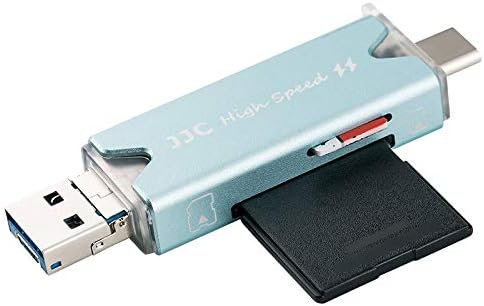 JJC USB 3.0 SD Card Reader, 3IN1 USB C/USB 3.0/USB 2.0 OTG Dual (TF/SD) Memory Card Reader for SDXC SDHC, SD, MMC, RS-MMC - Image 3