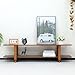 HollyHOME Bamboo TV Stand with Storage for TVs up to 65'', Modern Entertainment Center with 2 Open Shelf, Accent Media Console Table for Living Room, Bedroom, 55