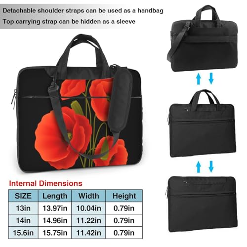 Sac ordinateur portable coquelicot imperméable pour éviter l'humidité - 4