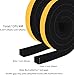 YIMIKI CR Foam Thick Weather Stripping, 1 in x 1 in x 13Ft Black Garage Door Seal, Tool-Free for Local Wide Extra-Large Gap Sealing