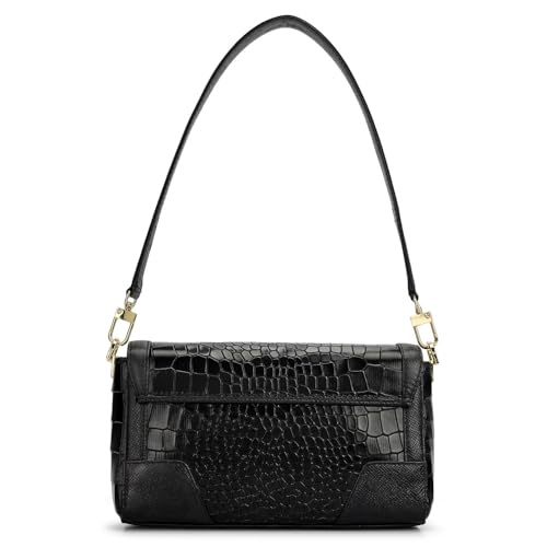 Image of Da Milano Leather Shoulder Bag for Women (01939OL)
