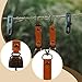 Aymzbd 2 Pieces Loud Bear Bells Dog Bells Bear Deterrent Portable Keychain Hiking Gear for Outdoor Backpacking Emergency, Brown