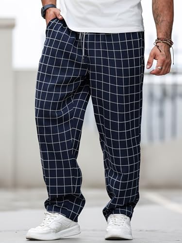 Plus Size Men's Plaid Pants - Stylish Casual Pants for All Seasons2