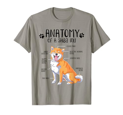 Lustiges Shiba Inu Geschenk Hundehalter Anatomie Hund T-Shirt
