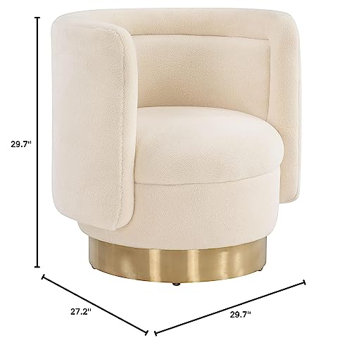 Sillón Plegable Blanco con Base Dorada Giratoria miniatura 3