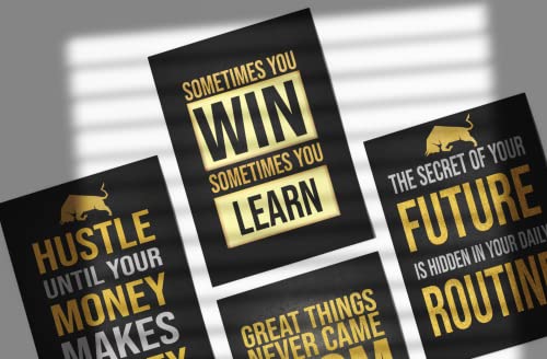 Image of Stockmarket Motivation Poster Trading For Traders Sharemarket Intraday Trading Trade Tradingsetup For Trader Forex Stock Market Stickers Pack Of 4(Multi) - Paper