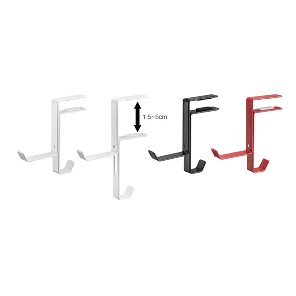 Ciieeo 3 Pièces Support de Casque pour Écouteurs de Jeu Crochet Rétractable Sous Bureau pour Blanc