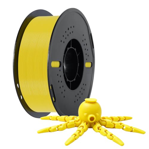 Image of Kingroon PLA 3D Printer Filament, Dimensional Accuracy + /- 0.02 mm, 1 kg Spool(2.2lbs), 1.75 mm,Yellow