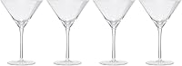 Vista 8 de Juego de 4 vasos de Martini de cristal, 10 onzas, cóctel clásico de lujo con cuchara de bar y púas de oliva, soplado a mano de primera calidad
