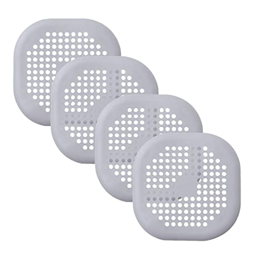 4 unidades de desagüe de silicona para fregadero con ventosa, filtro antibloqueo para cocina y baño (negro) Cover