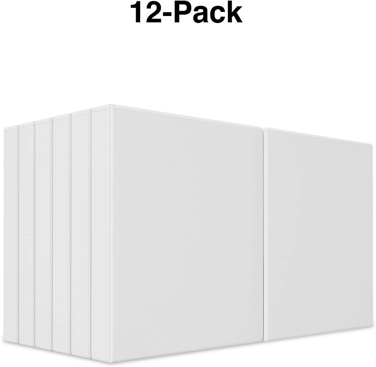 Staples 358168 1-Inch Simply View Binders with Round Rings White 12/Pack