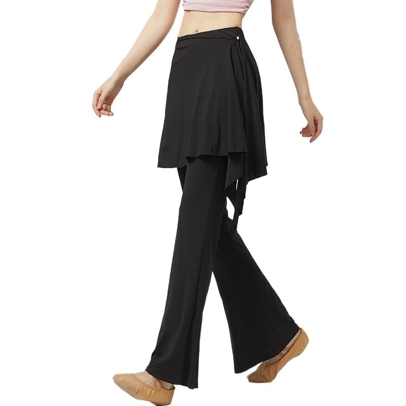 Pantalons de danse de ballet pour femmes et filles en coupe évasée