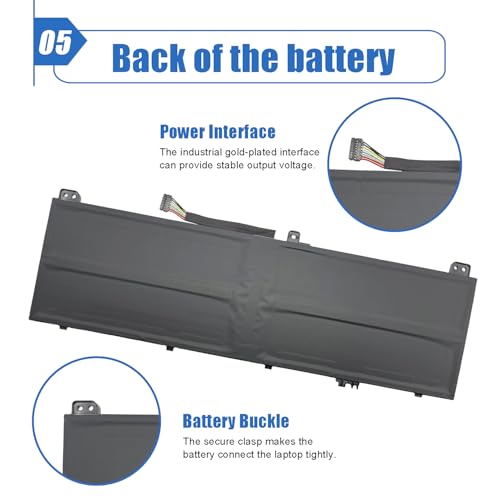 Image of L22C4PA1 Laptop Battery 71Wh Replacement for Lenovo Yoga 7 14IRL8 14ARP8 16IRL8 16ARP8 Yoga 7 2-in-1 14IML9 14AHP9 16IML9 16AHP9 Series L22D4PA1 SB11K38967 L22M4PA1 SB11K38964