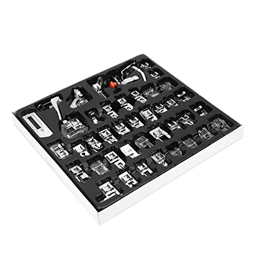 Juego de prensatelas multifunción para máquina de coser doméstica para trabajos de costura (42 pies prensatelas simples versión inglesa)