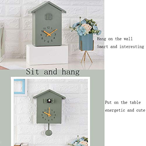 Byjia Cuckoo Clock, Scandinavian Style Wall Clock, Small Bird Hourly Clock, For Wall Art Home Living Room Kitchen Office Décor Decoration,White #TOP4