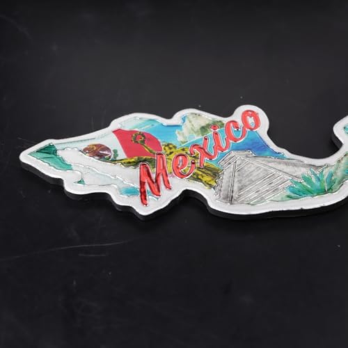 Imán decorativo bandera de México 2.75 x 1.5 pulgadas miniatura 4