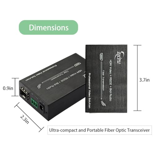 Image of HDMI Over Fiber Extender Kit with SFP Modules, 1080P@60Hz & Bi-Dir Audio Over Single Fiber, Up to 20km, EDID /RS232 /HDCP, Plug & Play for ProAV, a Pair
