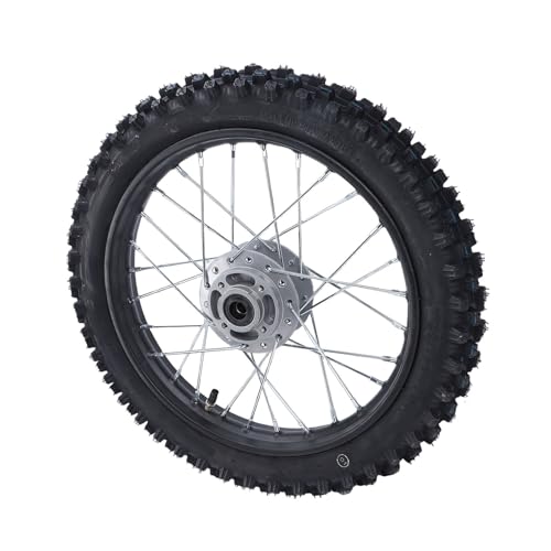 Tbest 60/10014 Rueda delantera Unidad de neumáticos caucho Reemplazo de metal Suciedad 110ml 125ml SSR 140ml Motocicletas todoterreno