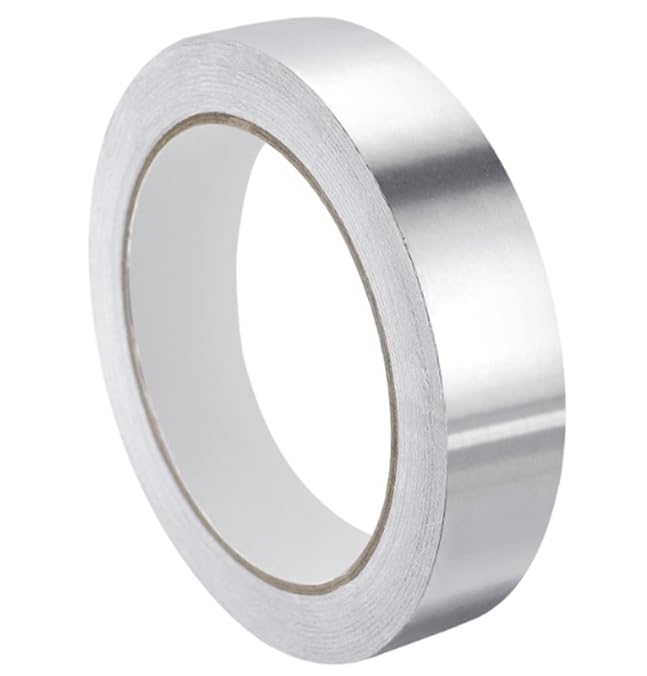 TA-VIGOR 20mm Aluminium Foil Tape Single Sided Conductive, High Temperature HVAC Duct Tape for Sealing & Patching, Conductive