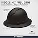 Pyramex Ridgeline Full Brim Hard Hat 4 Point Ratchet Matte Black Graphite Pattern